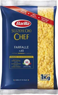 Produktbild von 9x Pasta Barilla - Selezione ORO CHEF - Farfalle N.65 - 1kg - Italienische Nudeln