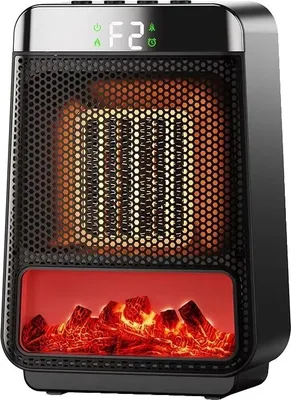 Zdjęcie produktu dla Przenośny termowentylator, energooszczędny, kompaktowa konstrukcja, czarny, czarny