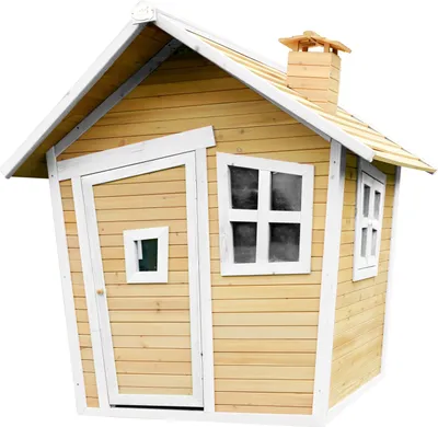Image de Axi Alice Maison Enfant En Bois  | Maison De Jeux Pour L'Extérieur / Jardin En Marron & Blanc | Maisonnette / Cabane De Jeu Avec Des Fenêtres