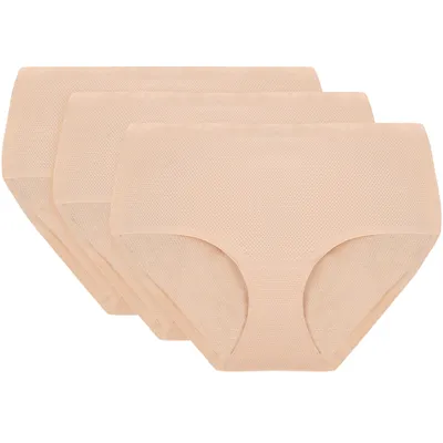 Obrázok produktu pre Vivisence 4013 3-pack beige S Vysoké nohavičky