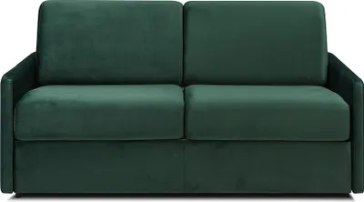 Produktbild von CALIFE 3-Sitzer Schlafsofa in Velours - Flaschengrün - Liegefläche 140 cm - Matratze 18 cm