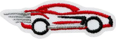 Produktbild von Mono Quick 04145 Rennwagen Bügelbild, Patch, ca. 5,0 x 1,8 cm Rennauto