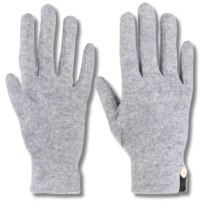 Imagen del producto de Guantes de mujer en gris claro – guantes de invierno – guantes cálidos – guantes de lana – guantes elegantes