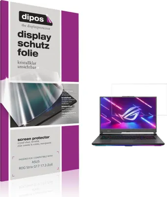 Produktbild von 2x Schutzfolie für ASUS ROG Strix G17 17.3 Zoll klar Displayschutzfolie Folie Display Schutz dipos