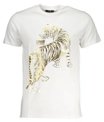 Produktbild von Stilvolles Kurzarm Herren T-Shirt in Weiß mit Print & Rundhals