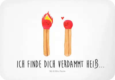 Produktbild von Mr. & Mrs. Panda Kühlschrankmagnet Streichhölzer - Weiß - Geschenk, zettelhalter, Liebesgeschenk, Freundin, Liebesbeweis, magnet, Pinnwandmagnet, haftmagnet