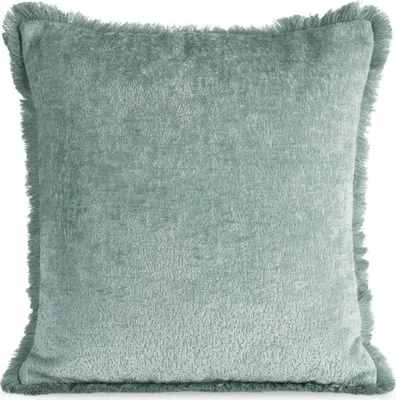 Obrázok produktu pre EUROFIRANY | Obliečka na vankúš - 45x45 cm - šalviová farba so strapcami