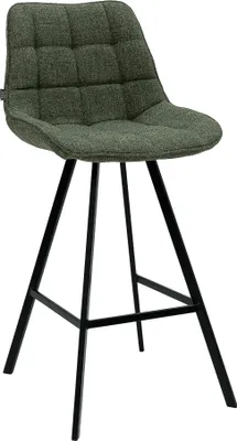 Produktbild von Barhocker Reza Schwarz mit Metallgestell und Stoffbezug 49 cm Breite 102 cm Höhe