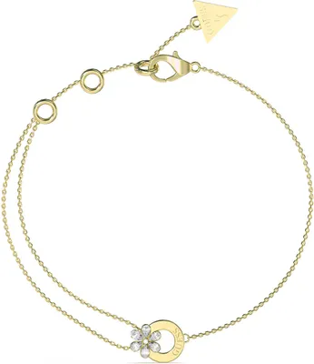 Produktbild von Damen Gold Guess Zirkonia Blume Armband
