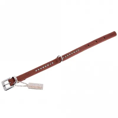 Produktbild von Karlie Buffalo Strass-Halsband - Braun 1-reihig, 24cm/10mm
