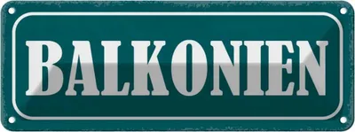 Image de vianmo Plaque en tôle 10x27 cm Balkonien lustig