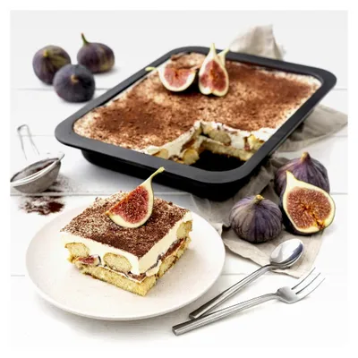 Produktbild von Lasagne- und Auflaufform, Backblech, 365 x 270 x 52 mm, 3700 ml, hitzebeständig bis 230°C – Für Ofengerichte, Schwarz