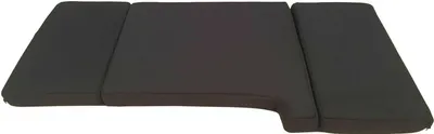 A dark-colored mattress designed to fit the cabin of a vehicle.