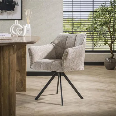 Produktbild von Hoyz Collection - Sessel Raster Swivel. 2 Stück - Satte Sandfarbe