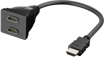 Obrázek produktu pro Goobay 68784, 0,1 m, HDMI Typ A (standardní), 2 x HDMI Type A (Standard), Černá