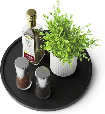 Obrázek produktu pro Dřevěná organizérská krabička – kuchyňský organizér 25 cm – černá