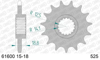 Produktbild von AFAM Kettenritzel 61600-17 Vorne für HUSQVARNA MOTORCYCLE NUDA Stahl