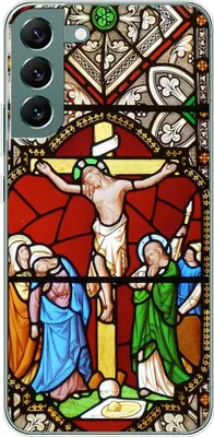 Produktbild von König Design Hülle kompatibel mit Samsung Galaxy S22 Plus 5G Kunststoff Soft Handyhülle - Handy Case Kreuzigung