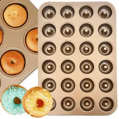 Obrázek produktu pro Forma na mini donuty Rossner s 24 dutinkami, s nepřilnavým povrchem
