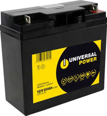 Produktbild von Universal Power AGM UPC12-20 12V 20Ah (C20) AGM Batterie zyklenfest wartungsfrei