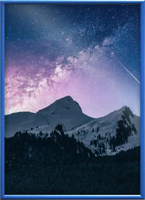 Produktbild von RAWWEST.BIS Alu Bilderrahmen 13x18 cm Schnelle Montage Kunstglas Plexi Rahmen für Bilder und Poster, Blau