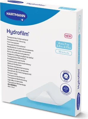 Obrázok produktu pre Hydrofilm transparentn fliov obvz 6x7 cm 10 ks