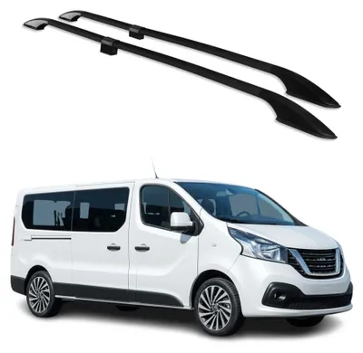 Image de Barres de toit longitudinales pour Nissan NV300 2016-2025 L2 LWB L2 Alu Noir