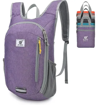 Immagine prodotto di Zaino pieghevole da 10 litri, ultraleggero, impermeabile, ideale per escursioni, colore viola