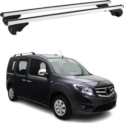 Image de Barres de toit Transversales pour Mercedes Citan 2012-2021 Aluminium Argent