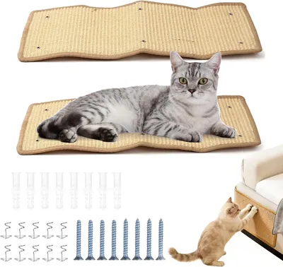 Produktbild von Katzenkratzmatte 2 Stück, Sisal, Eckschutz, für Möbel, für Katzen