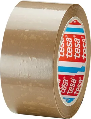 Productafbeelding van TESA verpakkingstape 4120, lengte 66 meter, breedte 50 mm, bruin, PVC-folie, 6 stuks
