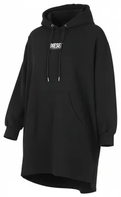 Produktbild von Diesel D-ilse-small Logo Damen Dressblack Hoodie Kangaroo Übergroß RRP160