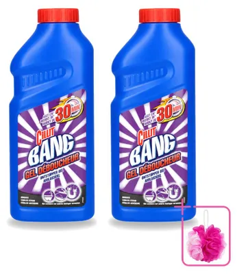 Produktbild von 2 x Cillit Bang Rohrreiniger Gel für Küche, Bad und WC - Sparpackung - 2 Stücke