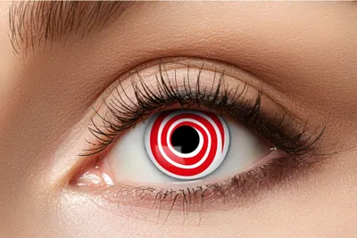 Produktbild von Rote Spirale - Halloween Kontaktlinsen ohne Stärke