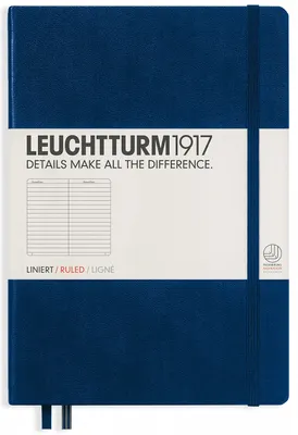 Produktbild von Leuchtturm 342922, Einfarbig, Navy, A5, 251 Blätter, 80 g/m², Hardcover