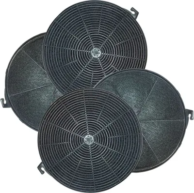Produktbild von Spar-Set 4 Stk. Universal Aktivkohlefilter für Dunstabzugshauben 21 cm, Kohlefilter rund ca. 210 mm x 20 mm - Modell 21/S, OK6, OK9 passend für Mastercook Baumatic Gamma AFC-62
