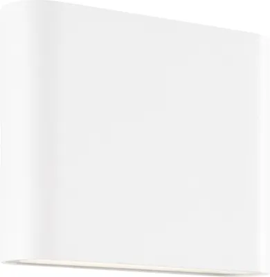Produktbild von BRILLIANT weiße LED Außenwandleuchte Welbie | Up/Down Light | IP54 | Wandlampe mit beidseitigem Lichtauslass | 7 Watt 700 Lumen 3000 Kelvin | Metall/Glas