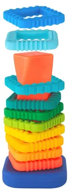 Image de Tour tournante en blocs : jouet sensoriel pour bébés et enfants de Sassy