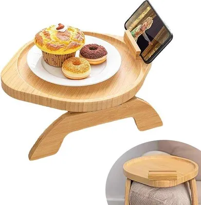 Produktbild von Famanu Sofatablett mit Antirutsch und drehbarem Handyhalter - 30 x 25 cm