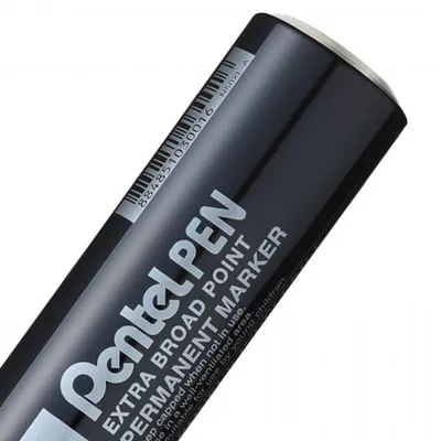 Produktbild von Pentel N50XL Permanent-Marker Meißel Schwarz 6 Stück(e)