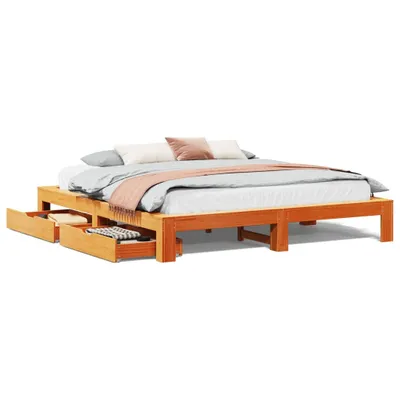Obrázek produktu pro Postel bez matrace voskově hnědá 180 x 200 cm masivní borovice