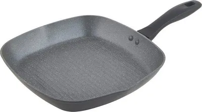 Zdjęcie produktu dla Patelnia grillowa o średnicy 28 cm z powłoką nieprzywierającą do zdrowego gotowania – idealna do steków i ryb