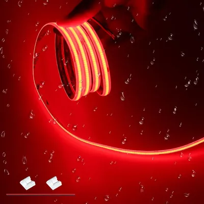Immagine prodotto di Striscia LED COB - Illuminazione uniforme - Crea un'atmosfera suggestiva - Aspetto luminoso continuo - 6 metri - Rosso