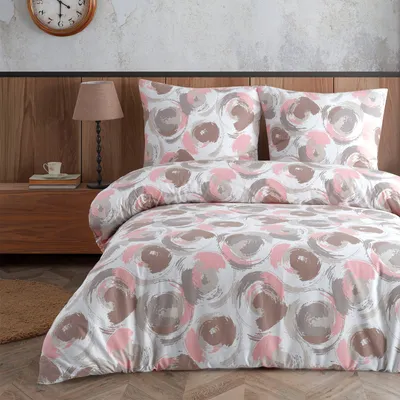 Produktbild von Bettwäsche Bettbezug 200x220 cm, Kopfkissenbezug 80x80 cm 3 teilig Deckenbezug Set aus 100% Baumwolle Renforce mit Reissverschluss - Buymax®