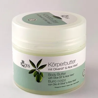 Produktbild von Rizes Crete Body Butter mit Bio Aloe Vera & Bio Olivenöl 200ml
