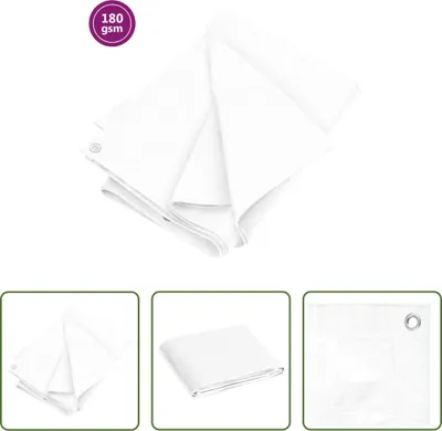 Produktbild von The Living Store Abdeckplane 180 g/m² 3x3 m Weiß HDPE
