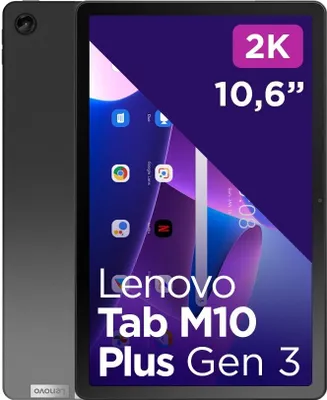 Produktbild von Lenovo Tab M10 Plus (3rd Gen) 2023, 26,9 cm (10.6"), 2000 x 1200 Pixel, 128 GB, 4 GB, Android 12, Grau