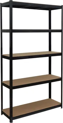 Immagine prodotto di Scaffale robusto a 5 ripiani, regolabile, nero