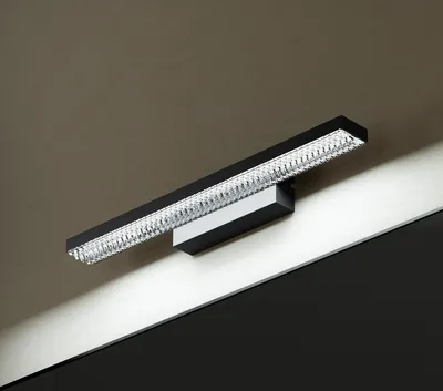 Produktbild von Mai & Mai Spiegelleuchte 40cm LED Badlampe | Spiegellampe, 6000K Badezimmer Lampe | LED Wandleuchte Sandschwarz 9W Leuchtschein