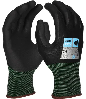 Nitril Handschuhe "Extra",Nitrilschaum, schwarz/schwarz 7 (Packung à 12 Paar)